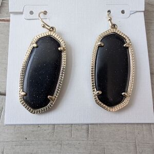 Kendra Scott Elle Earrings Gold And Blue Goldstone